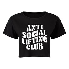Load image into Gallery viewer, Anti Social Lifting Club Cropped T-Shirt