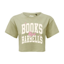 Load image into Gallery viewer, Books & Barbells Cropped T-Shirt