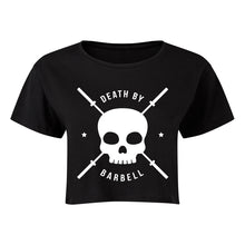 Load image into Gallery viewer, Death By Barbell Cropped T-Shirt