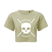 Load image into Gallery viewer, Death By Barbell Cropped T-Shirt