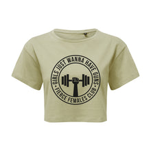 Load image into Gallery viewer, Girls Just Wanna Have Guns Cropped T-Shirt