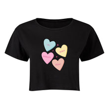 Load image into Gallery viewer, Lift Love Hearts Cropped T-Shirt