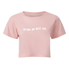 Load image into Gallery viewer, Lifting My Best Life Cropped T-Shirt