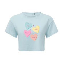 Load image into Gallery viewer, Lift Love Hearts Cropped T-Shirt
