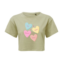 Load image into Gallery viewer, Lift Love Hearts Cropped T-Shirt
