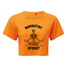 Load image into Gallery viewer, Namastay Spooky Cropped T-Shirt
