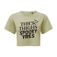 Load image into Gallery viewer, Thick Thighs Spooky Vibes Cropped T-Shirt

